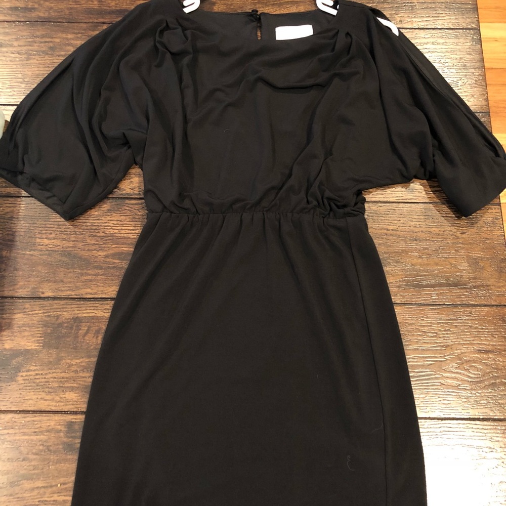 Open shoulder little black dress Jessica Simpson